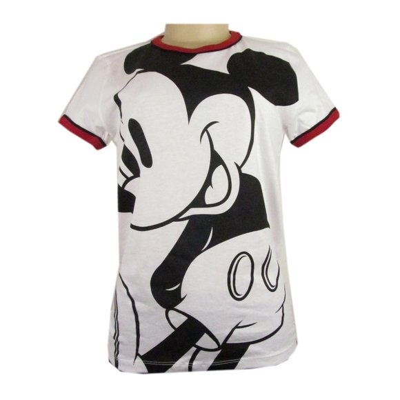 Minnie/Mickey Mouse Juniors Fashion T-Shirt - Picture 1 of 2
